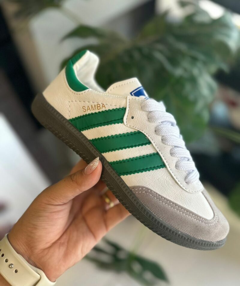 Tênis Adidas Samba Listas Verdes